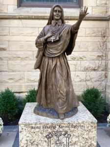 bronze statue a sainted woman